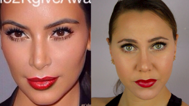 maquillage kim kardashian rose gold