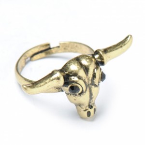 bague dorée buffle moa