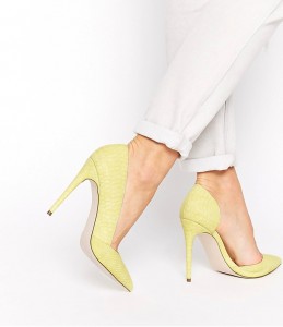 escarpins jaune hauts