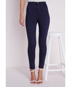 jean bleu marine kate middleton style taille haute