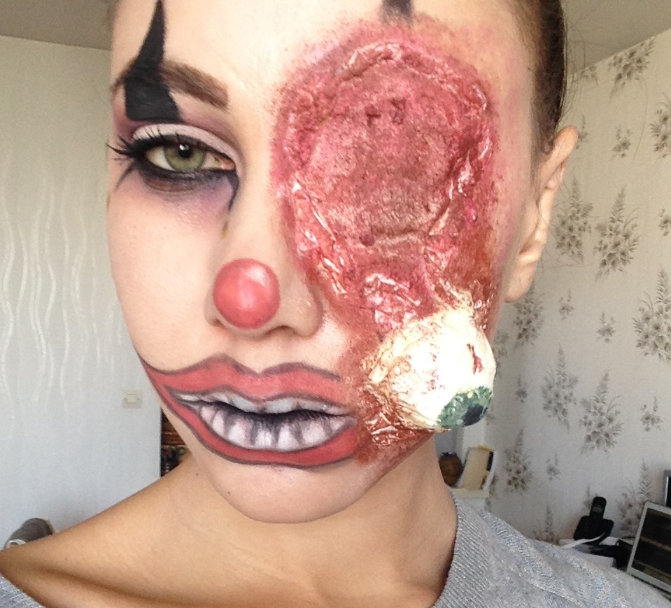 maquillage clown halloween 3D
