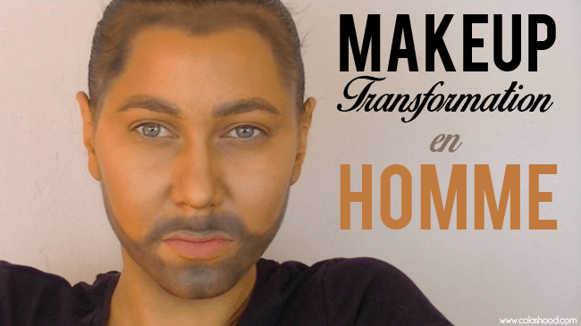 transformation maquillage femme en homme