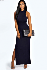 robe femme fatale bleu marine