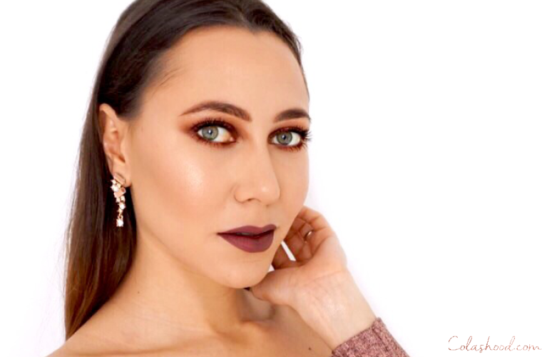 tuto maquillage soirée rose gold 